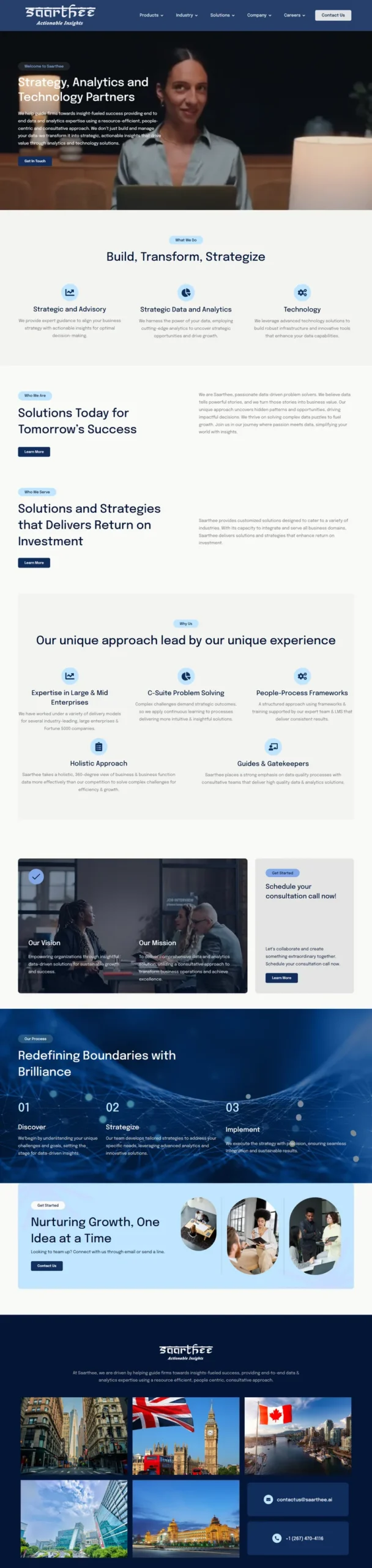 Saarthee.ai website