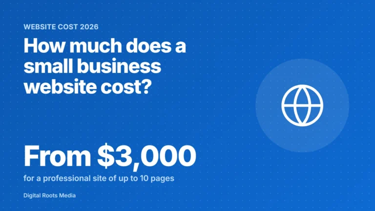 How much does a small business website cost? Websites start at $3,000 for up to 10 pages